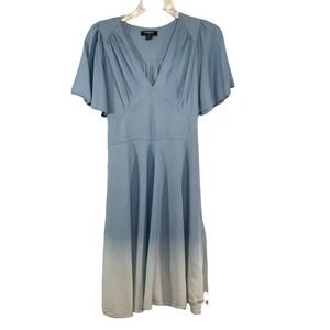 Hommage Los Angeles Women’s Ombré Fit And Flare Dress Short Sleeve Size Medium